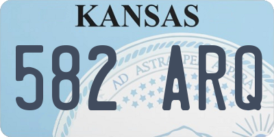 KS license plate 582ARQ