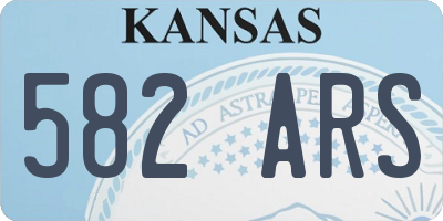 KS license plate 582ARS