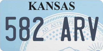 KS license plate 582ARV