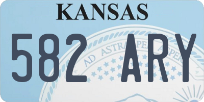 KS license plate 582ARY
