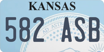 KS license plate 582ASB