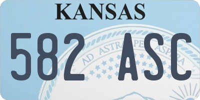 KS license plate 582ASC