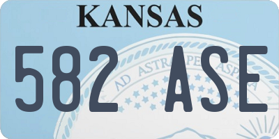 KS license plate 582ASE