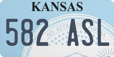 KS license plate 582ASL