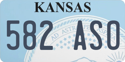 KS license plate 582ASO