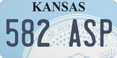 KS license plate 582ASP