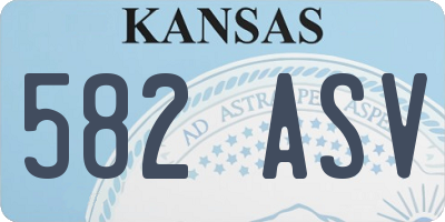 KS license plate 582ASV