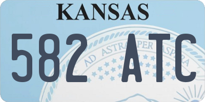 KS license plate 582ATC