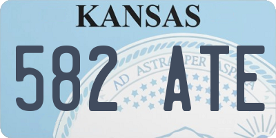 KS license plate 582ATE