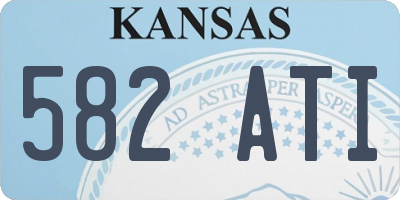 KS license plate 582ATI