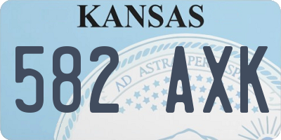 KS license plate 582AXK