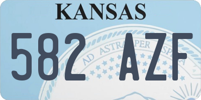 KS license plate 582AZF
