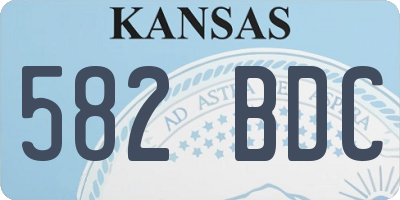 KS license plate 582BDC
