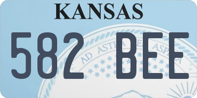 KS license plate 582BEE
