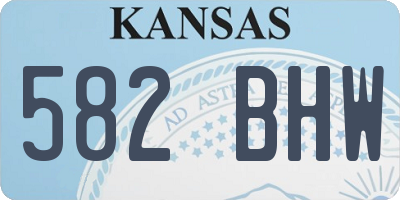 KS license plate 582BHW