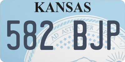 KS license plate 582BJP