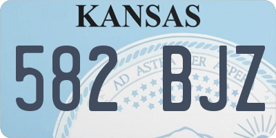 KS license plate 582BJZ