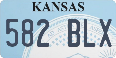 KS license plate 582BLX