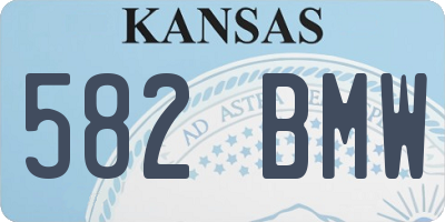 KS license plate 582BMW