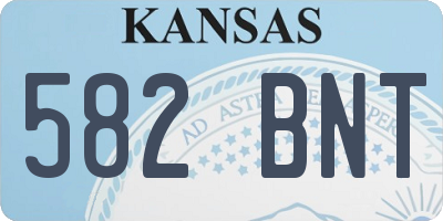 KS license plate 582BNT
