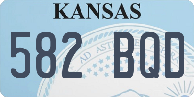 KS license plate 582BQD