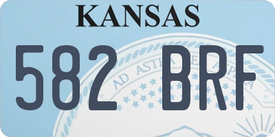 KS license plate 582BRF