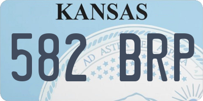 KS license plate 582BRP