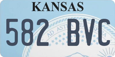 KS license plate 582BVC