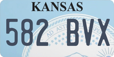 KS license plate 582BVX