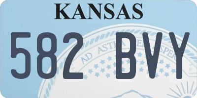 KS license plate 582BVY