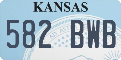 KS license plate 582BWB
