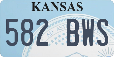 KS license plate 582BWS