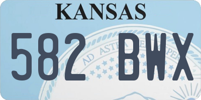 KS license plate 582BWX