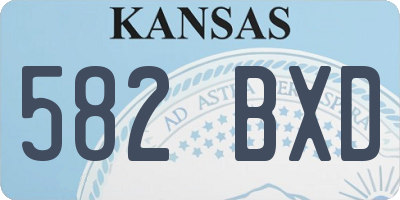 KS license plate 582BXD