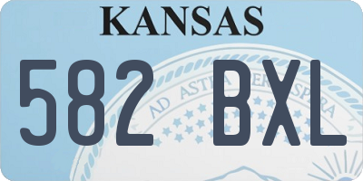 KS license plate 582BXL