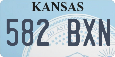 KS license plate 582BXN