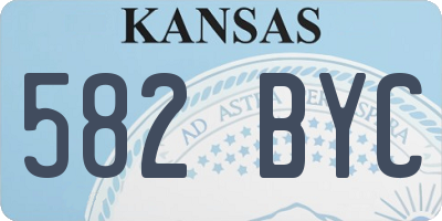 KS license plate 582BYC