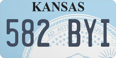 KS license plate 582BYI