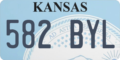 KS license plate 582BYL