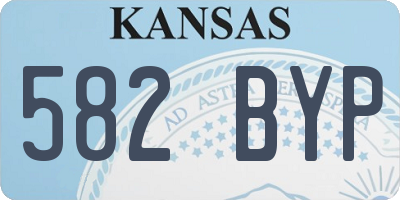 KS license plate 582BYP
