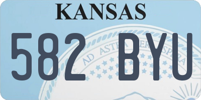 KS license plate 582BYU