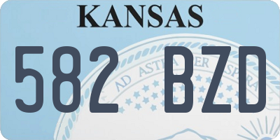 KS license plate 582BZD