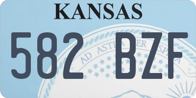 KS license plate 582BZF
