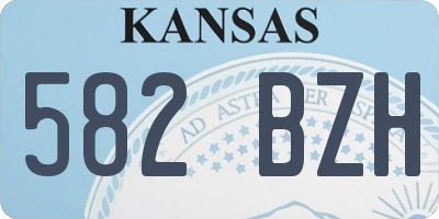 KS license plate 582BZH
