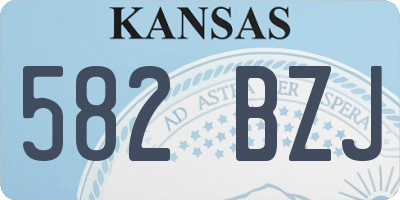 KS license plate 582BZJ