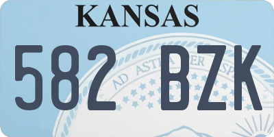 KS license plate 582BZK