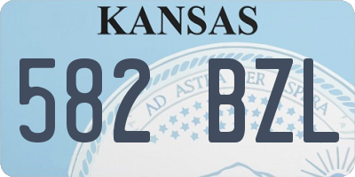 KS license plate 582BZL