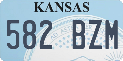 KS license plate 582BZM