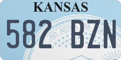 KS license plate 582BZN