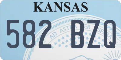 KS license plate 582BZQ